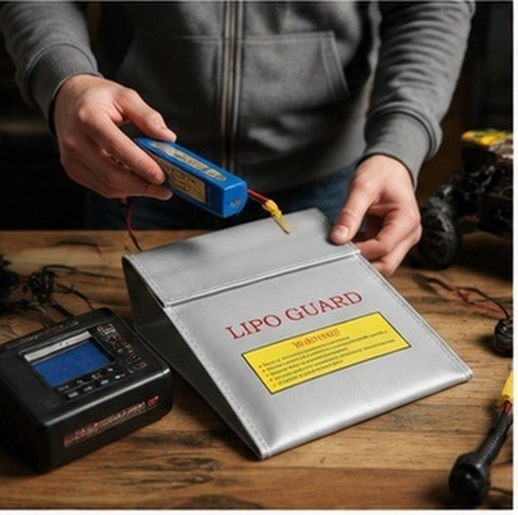Lipo Battery Fireproof Safety Charge Box - 18x23cm 리튬 폴리머 배터리 안전 보관용